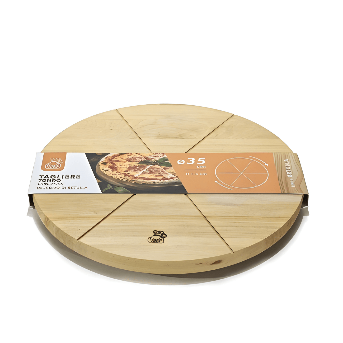 Round wooden serving board