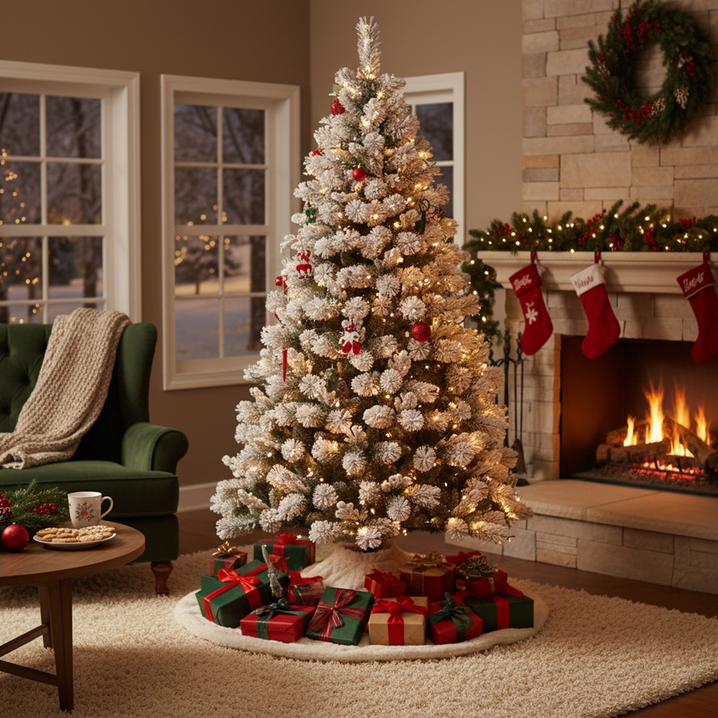 Snowy Christmas tree