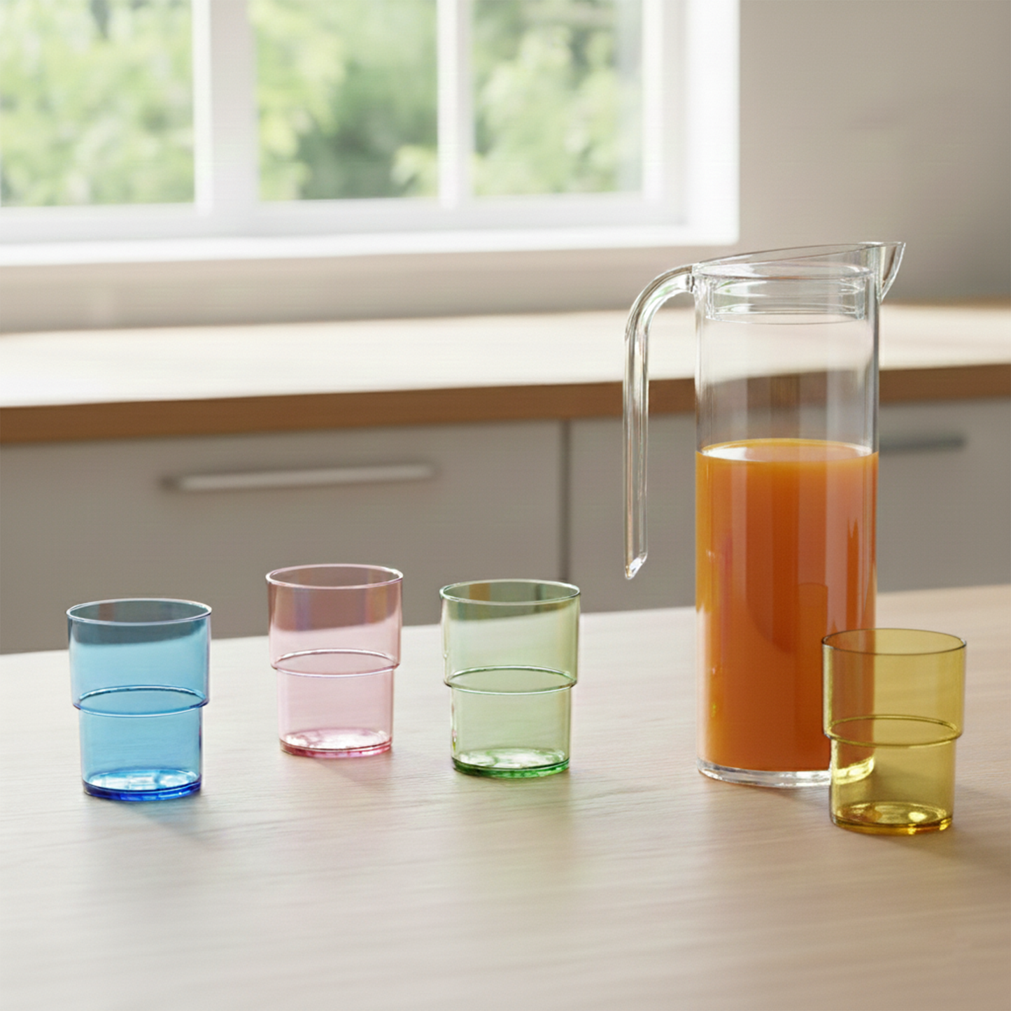Set 1.6L pitcher W/4 glasses