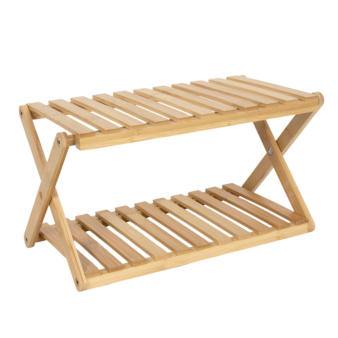 Bamboo foldable storage rack