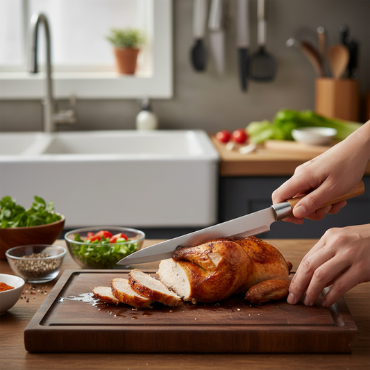 Knife with Wooden Handle