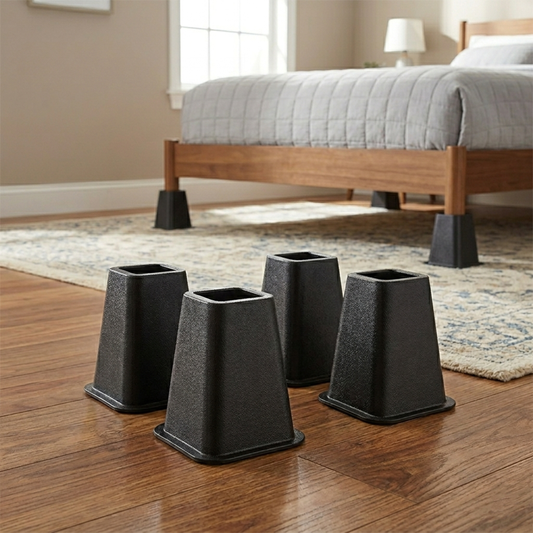 4pcs - Black Bed Risers