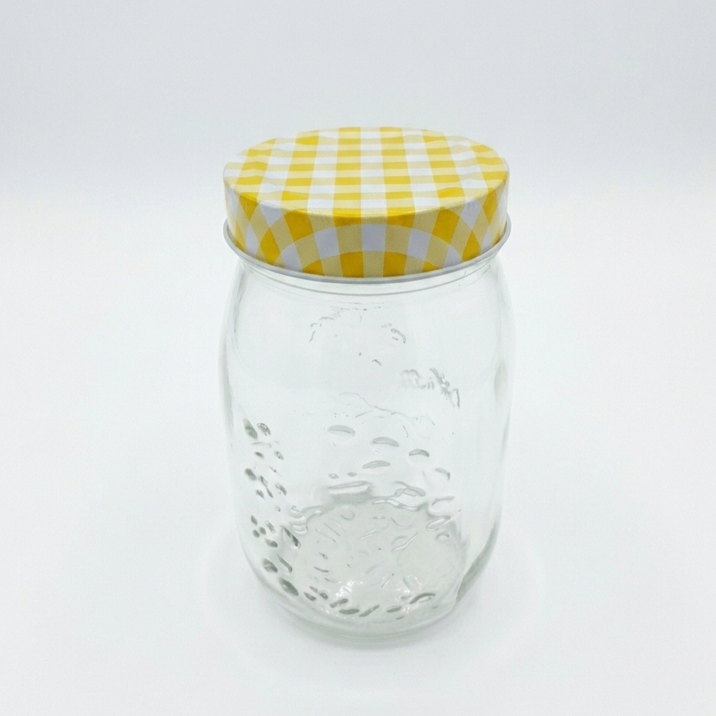 Glass Jar With Gingham Lid - 500ML
