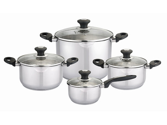 Stainless steel cookware set of 8 pieces