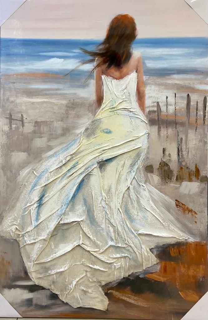 The white dress Canvas painting 80x120x3.8cm