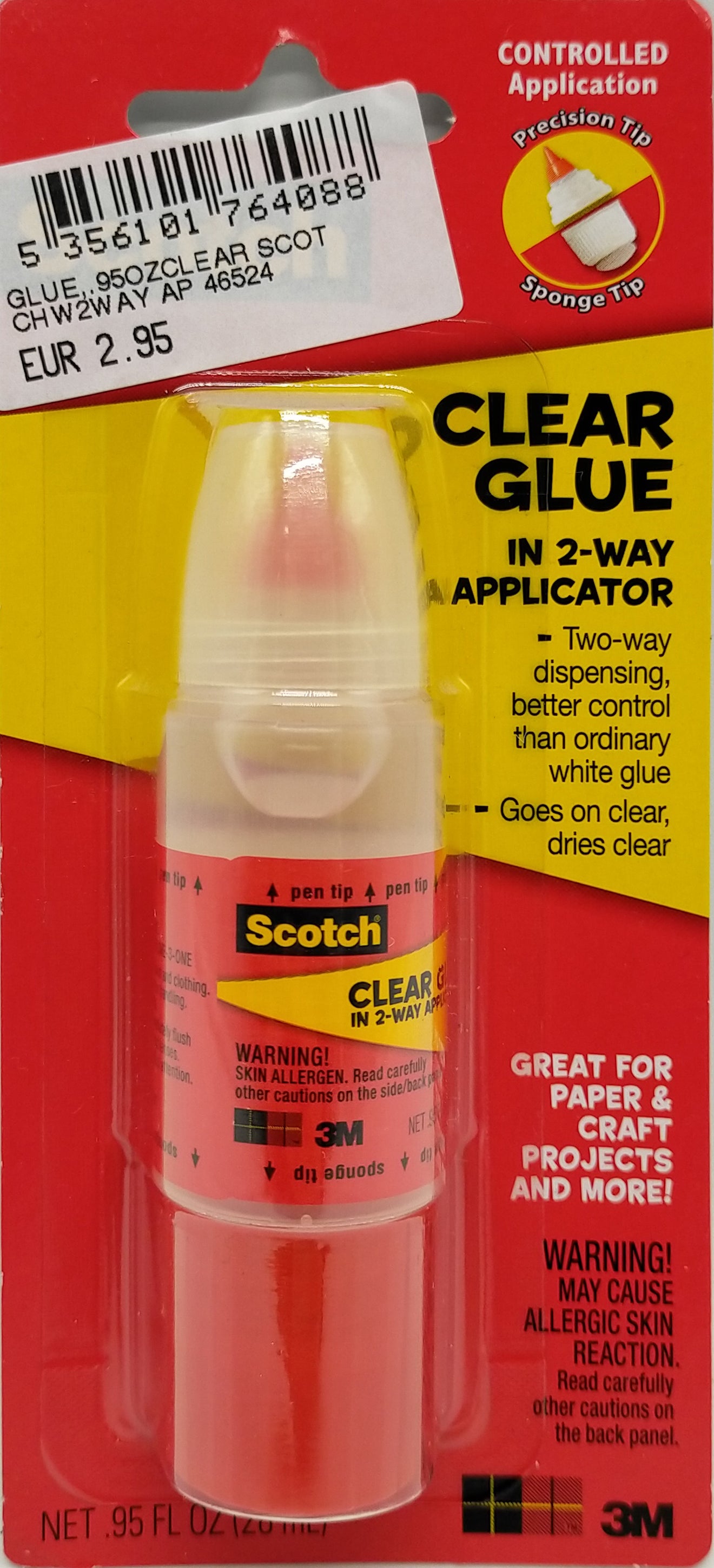 Scotch Clear Glue 2 Way Applicator