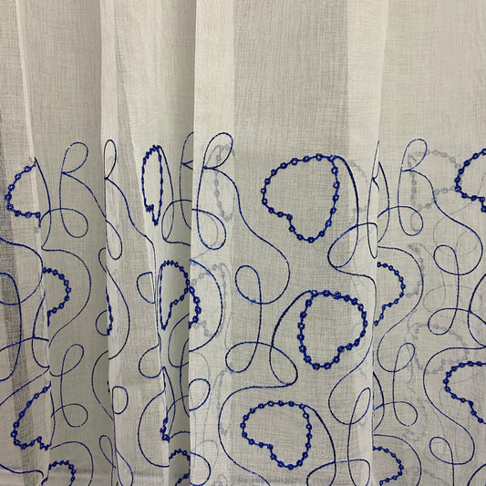Ella embroidery grommet curtain 1 panel