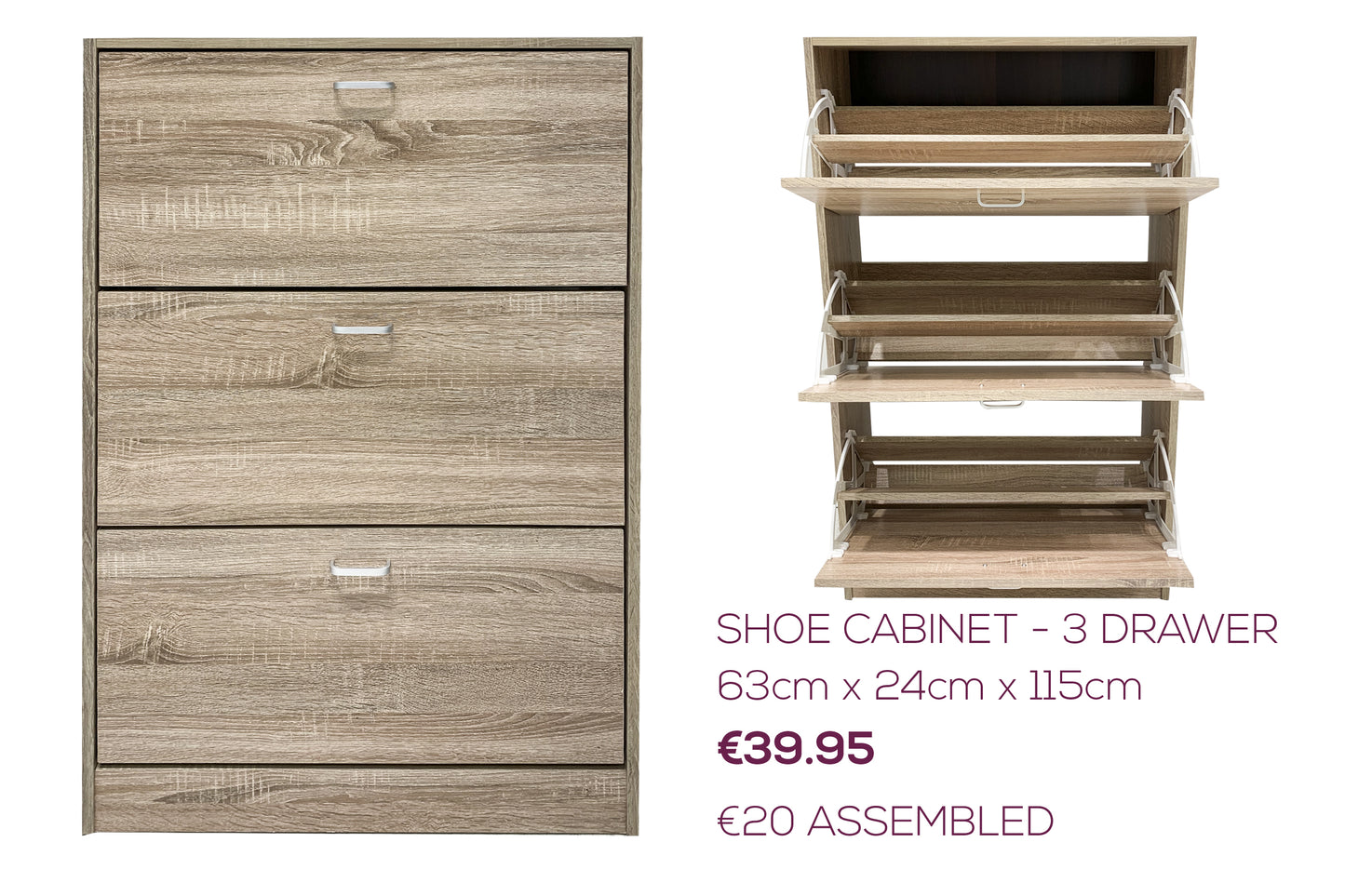 Shoe Cabinet-3 drawers